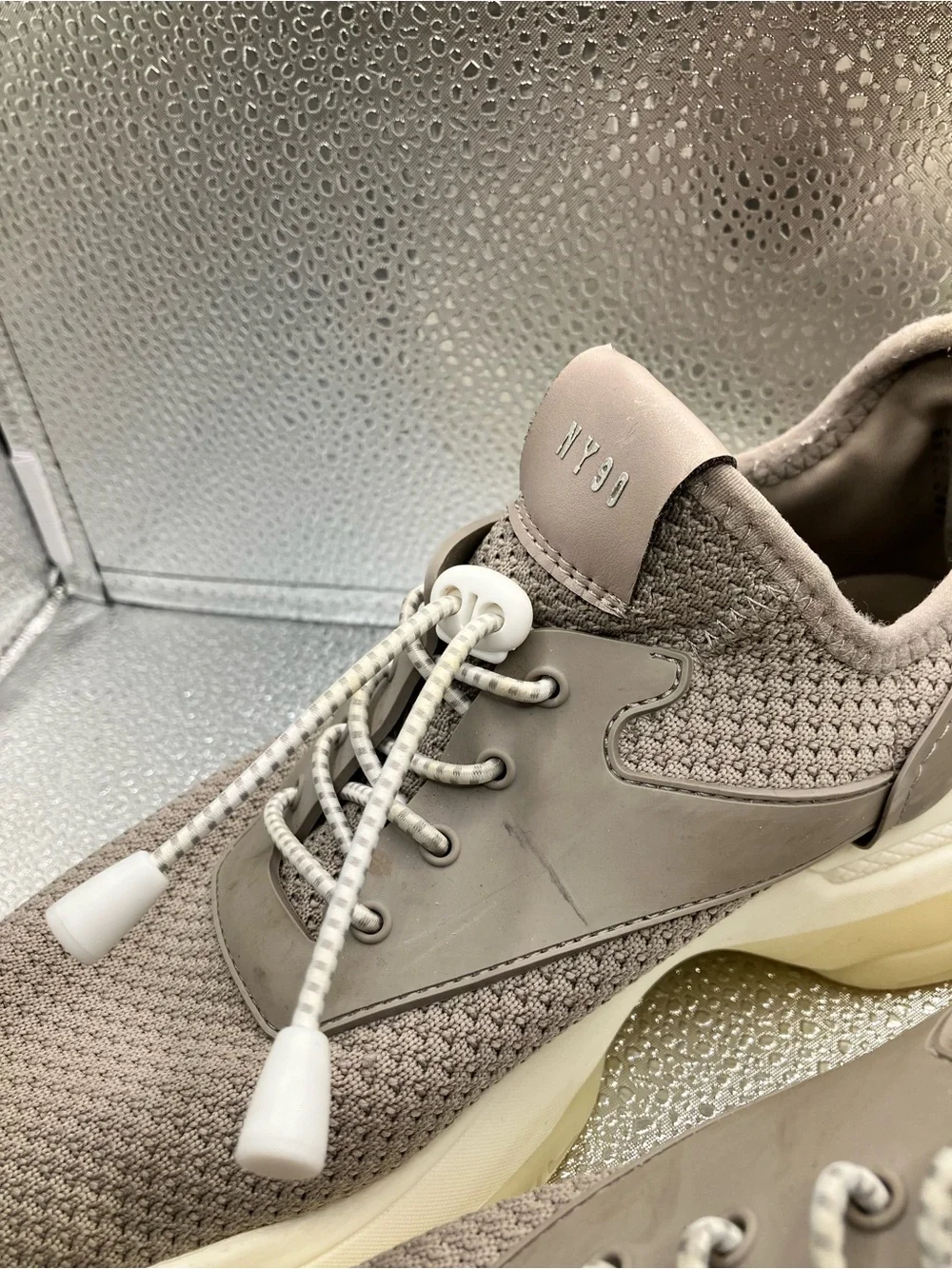 Steve Madden Women's Taupe Knit Platform Sneakers